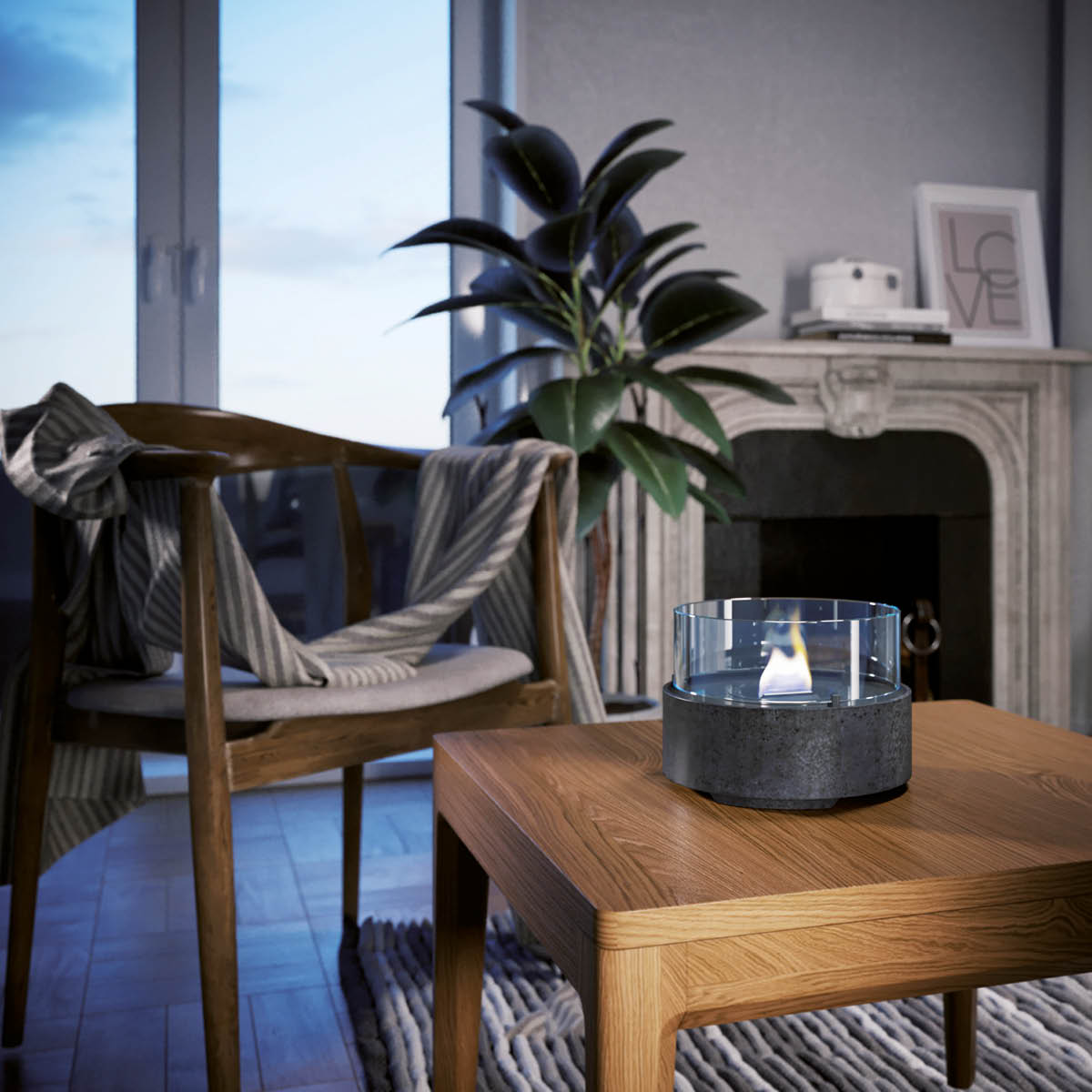 Café Raw Lykta 18 cm Svart