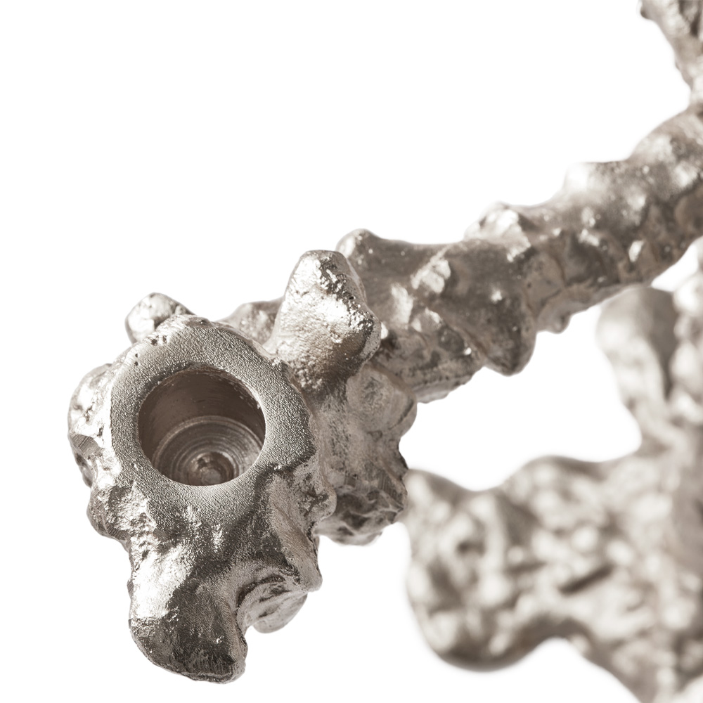 Drip Ljusstake 32 cm Silver