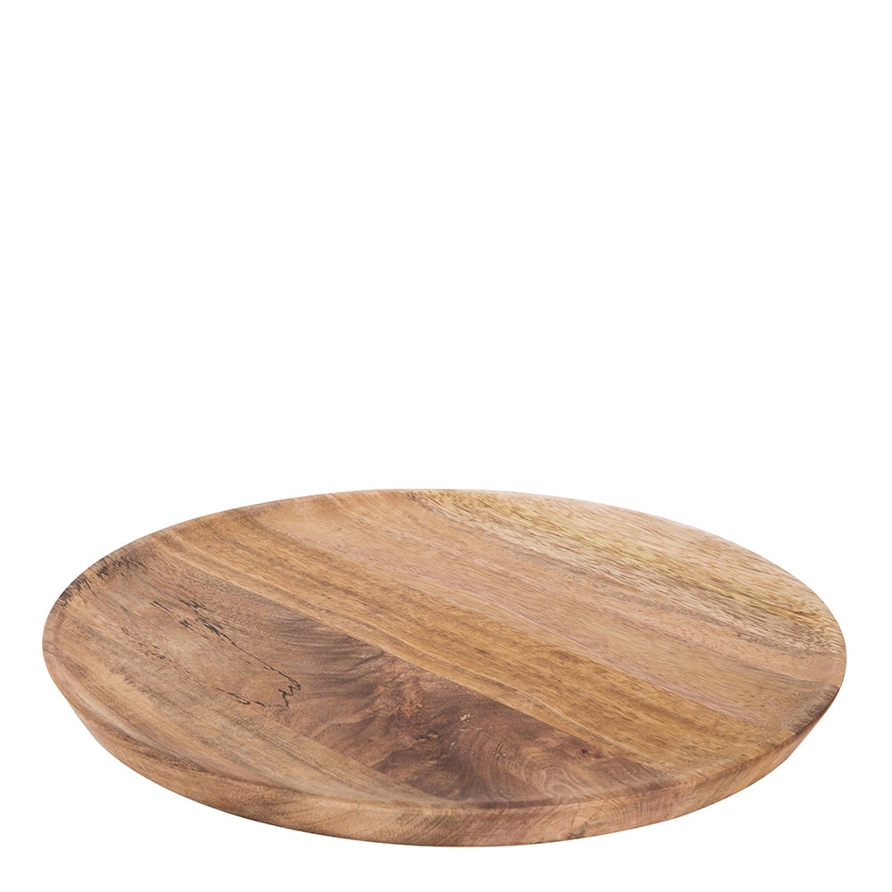 Trevare Dukningstallrik Mangoträ 32 cm Brun