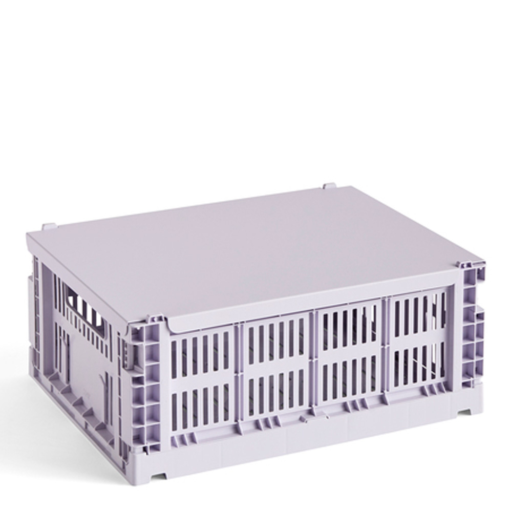 HAY Colour Crate Lock till förvaringslåda Medium Lavendel