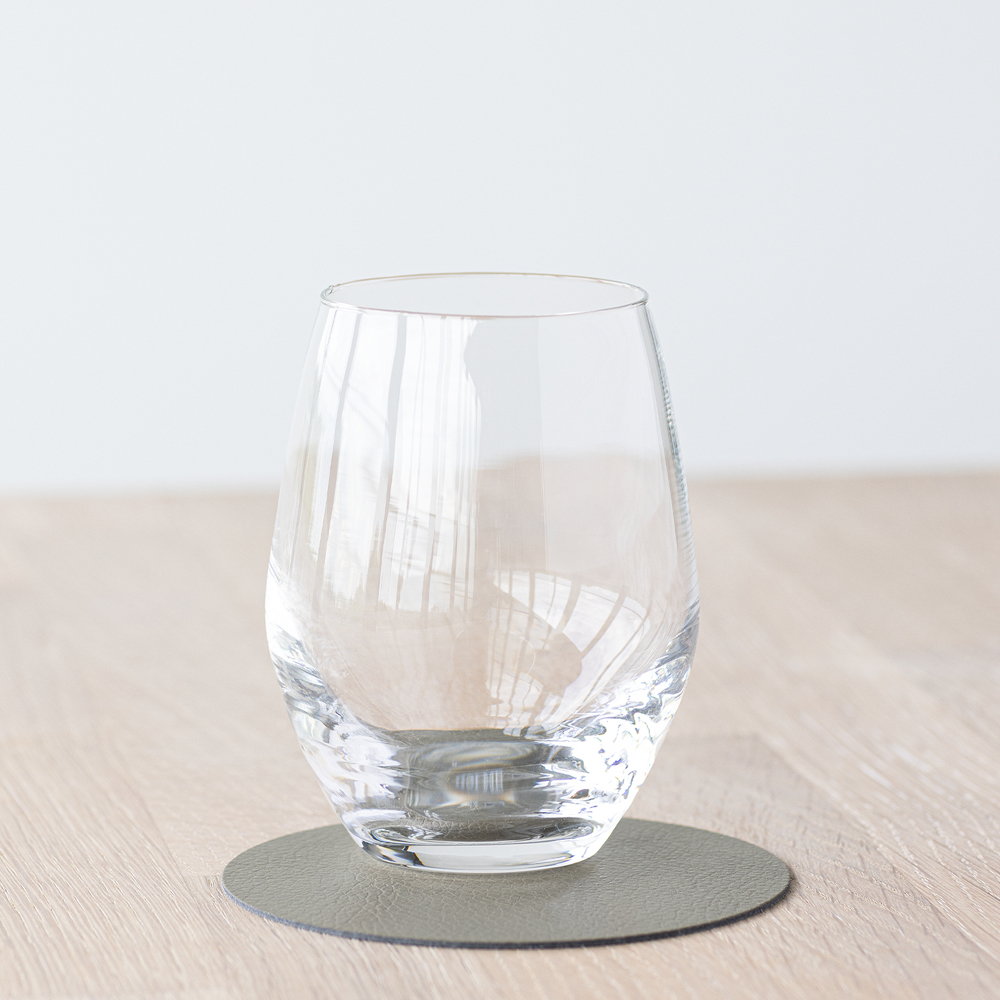 Leather Serene Circle Glasunderlägg 10 cm Moss