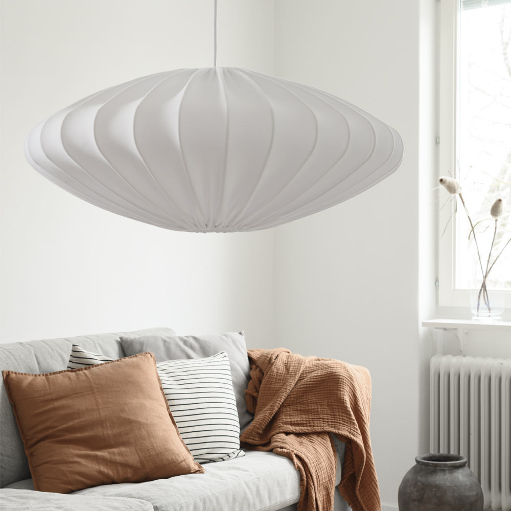 Watt & Veke Ellipse Taklampa Linne 65 cm Vit