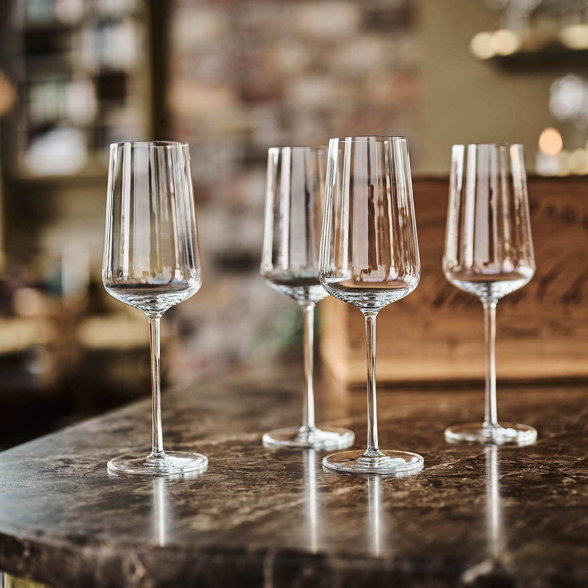 Vervino chardonnay Vitvinglas 48 cl 4-Pack Klar