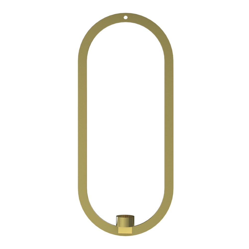 Oval Krans/Ljushållare 49x21 cm Mässing