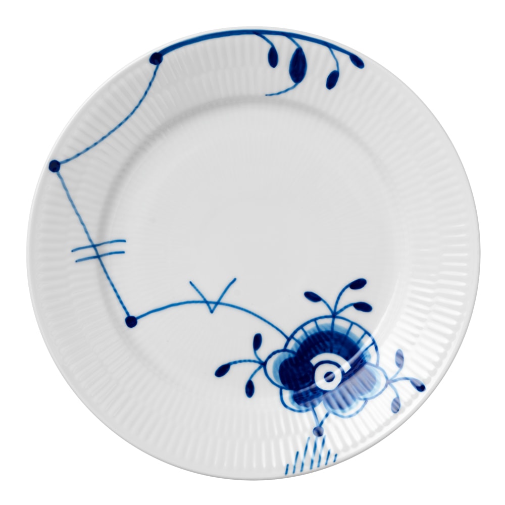 Blue Fluted Mega Tallrik flat 22 cm dekor 6