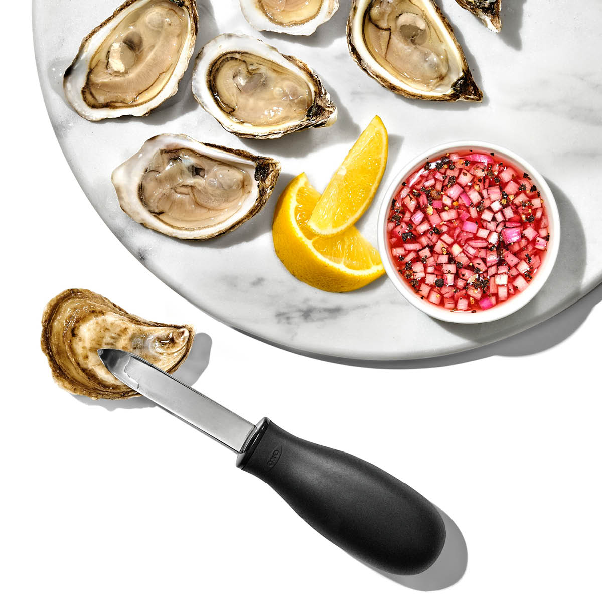 Ostronkniv 17 cm Svart