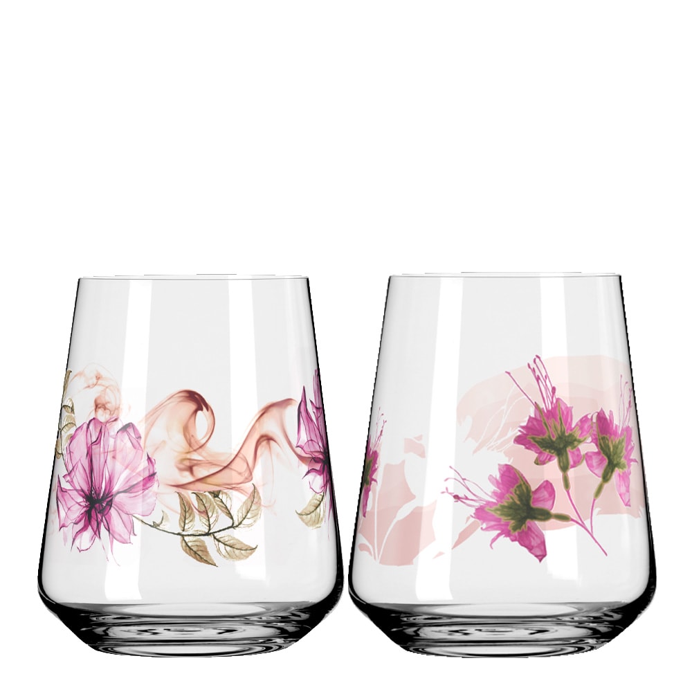 Sommersonett Vattenglas 2-pack Rosa