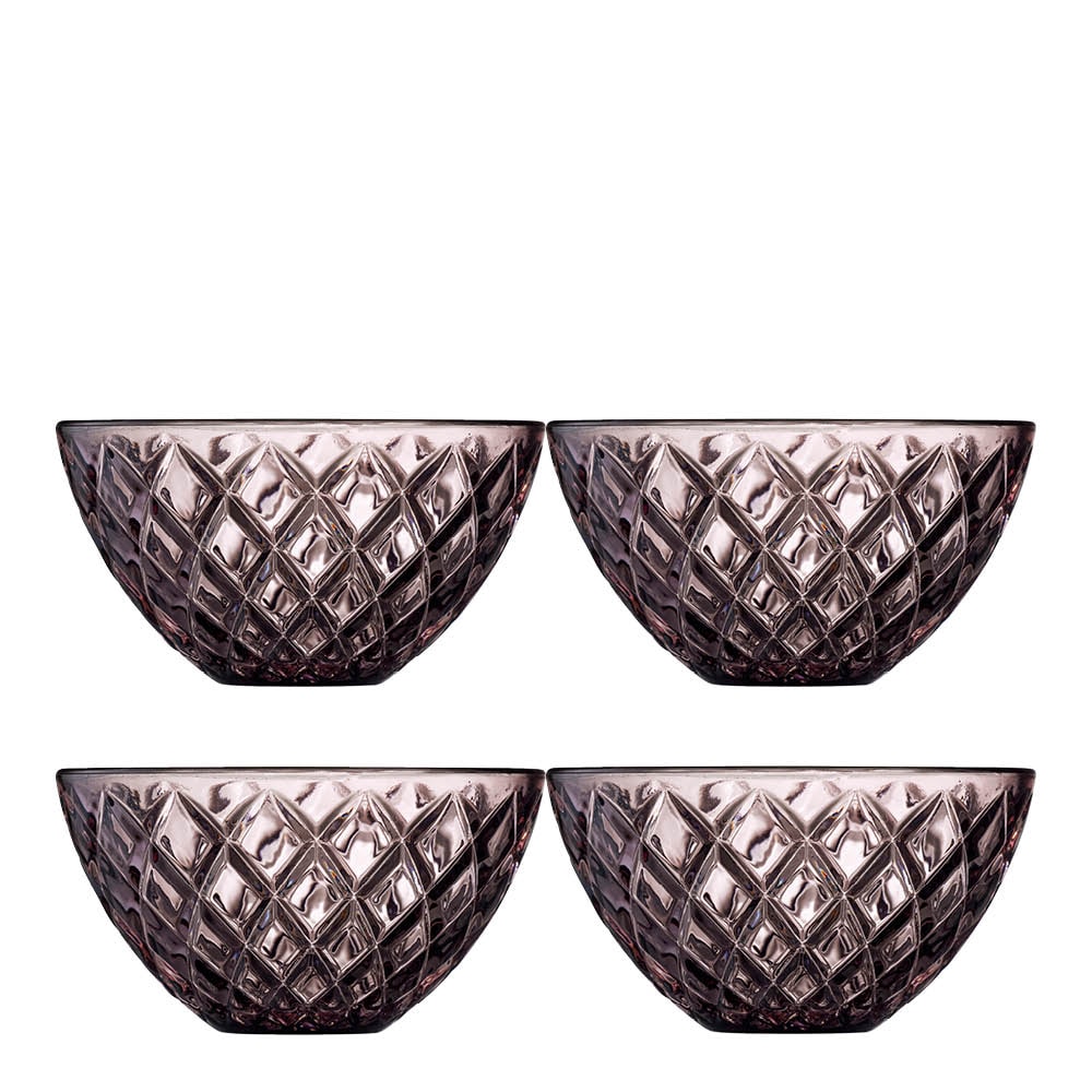 Sorrento Skål 12 cm 4-pack Rosa