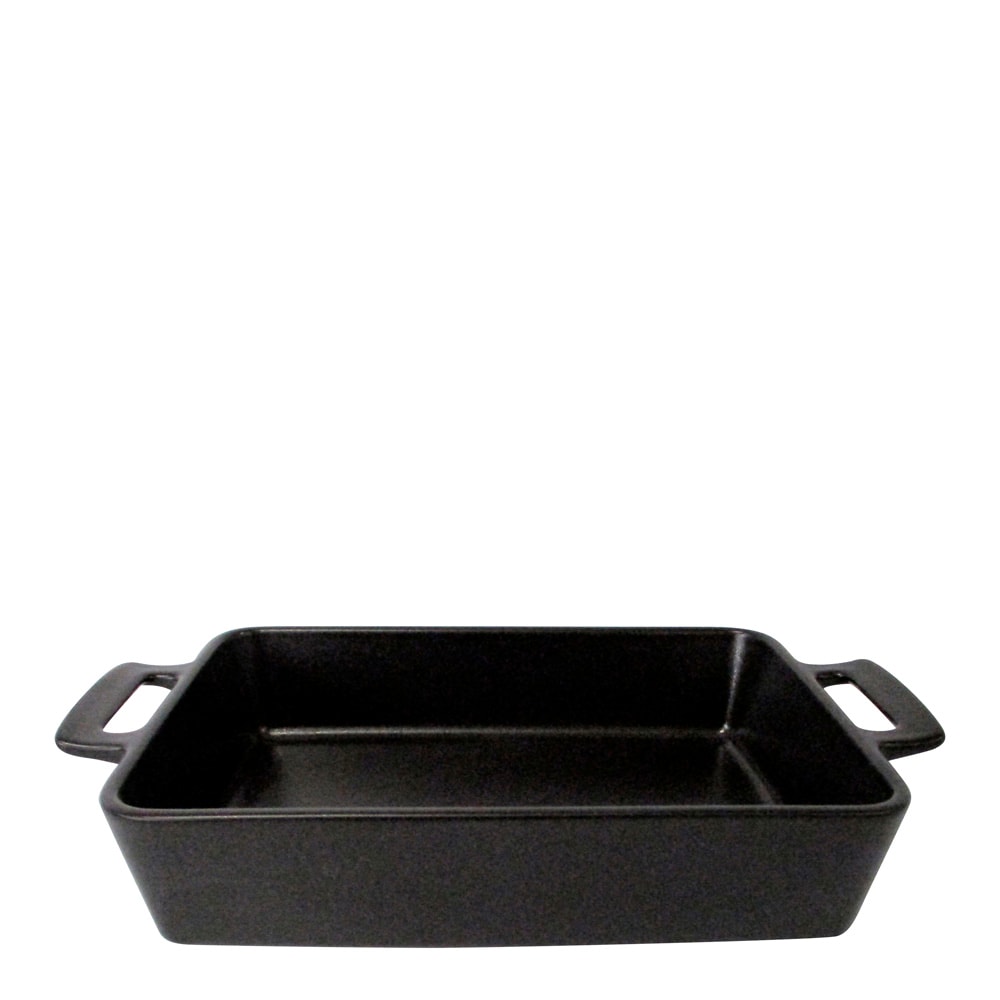 Black Satin Ugnsfast Form 29x21,5 cm Svart