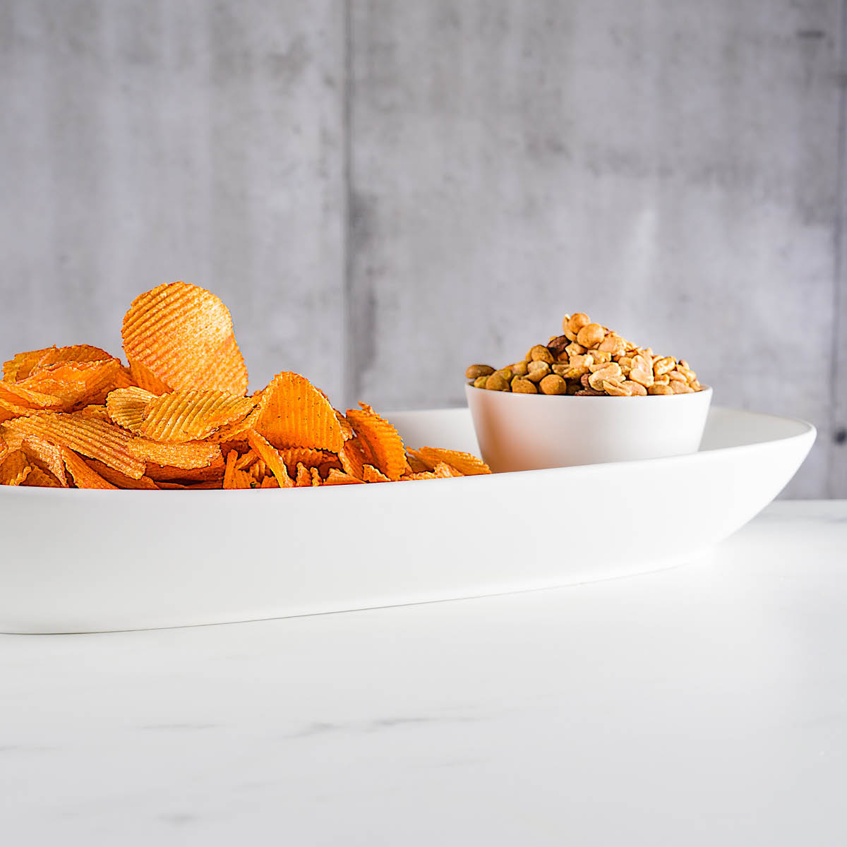 Nor Tapasfat 44,5 cm med dipskål Matt vit