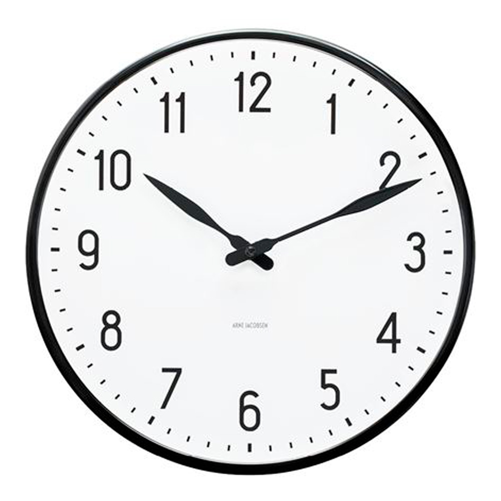 Station Väggur 21 cm Vit