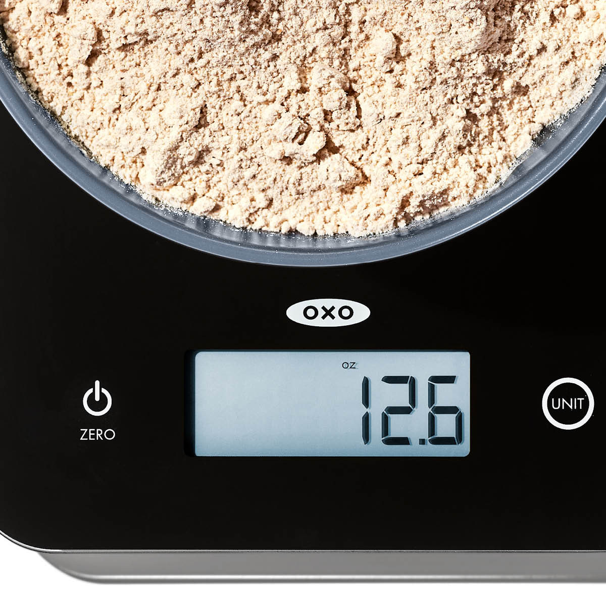 Köksvåg glas 21,5 cm Svart