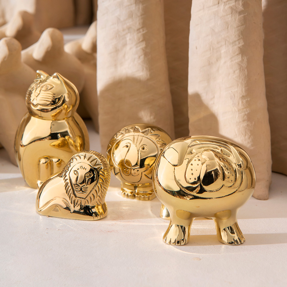 Skultuna x Lisa Larson Hund 6,8 cm Guld