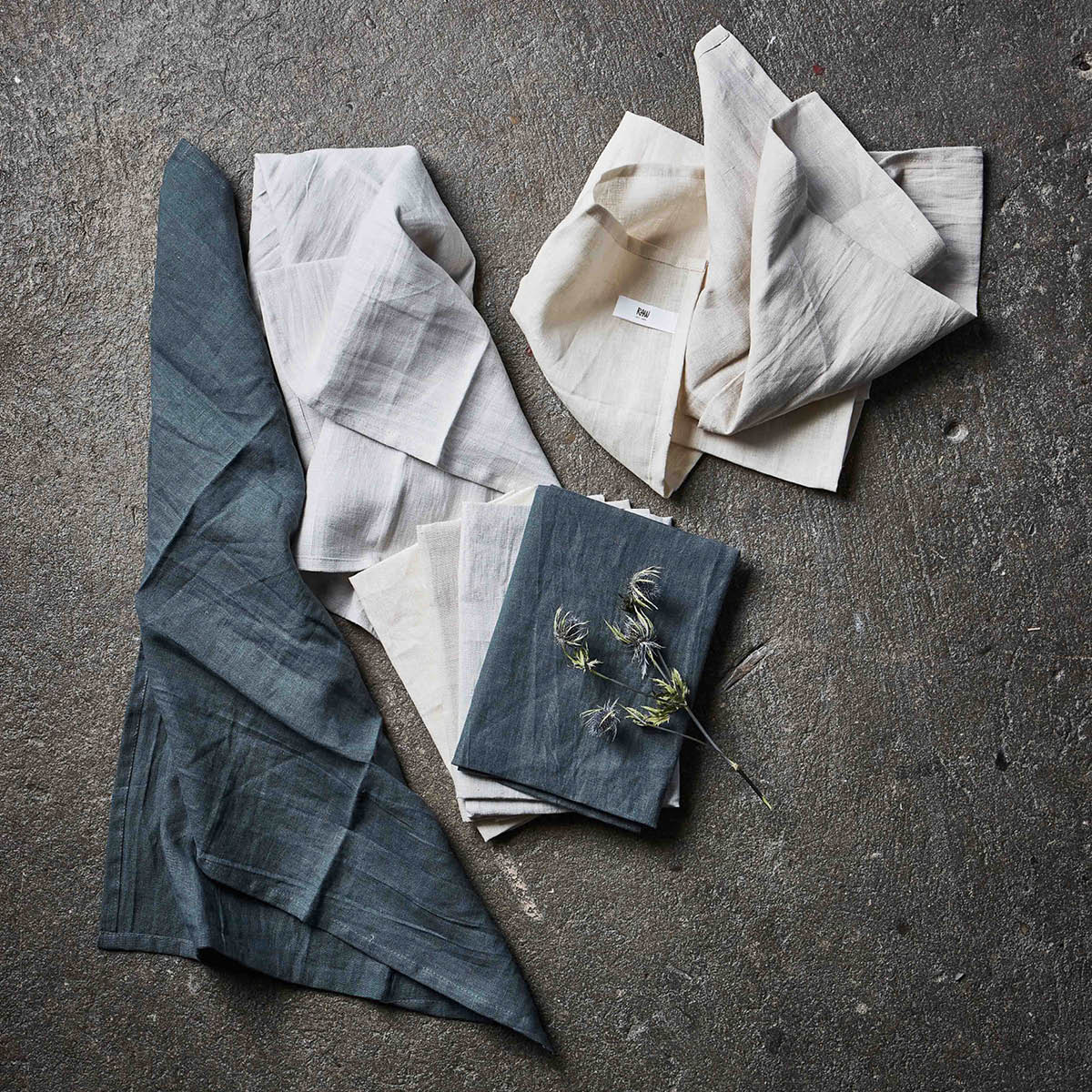 Raw Diskhanddukar 2-pack 50x70 cm Natur