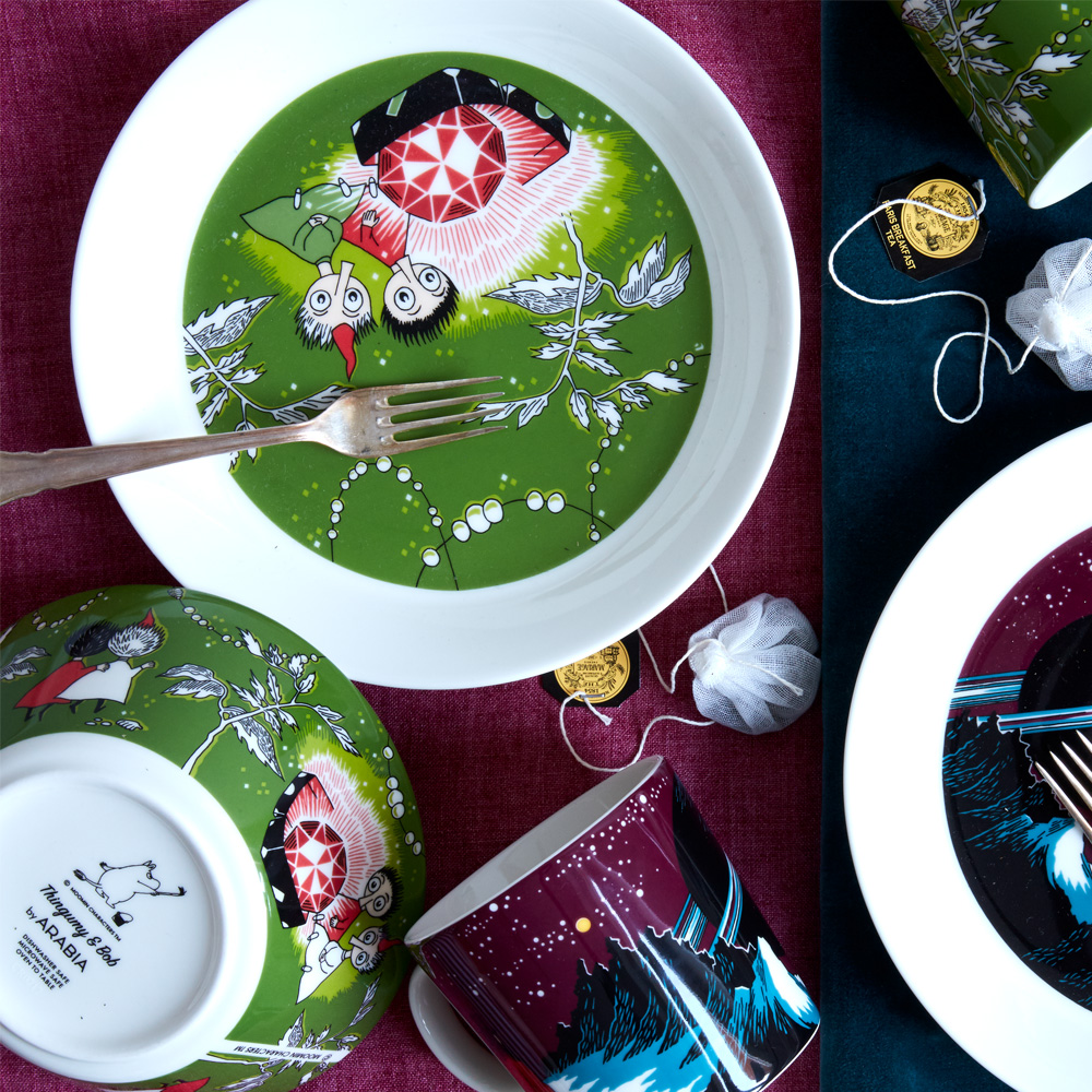 Mumin Tallrik Tofslan och Vifslan Röd Rubin