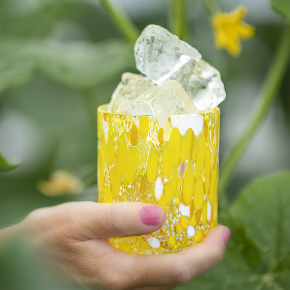 Swirl Ljuslykta 9 cm Gul