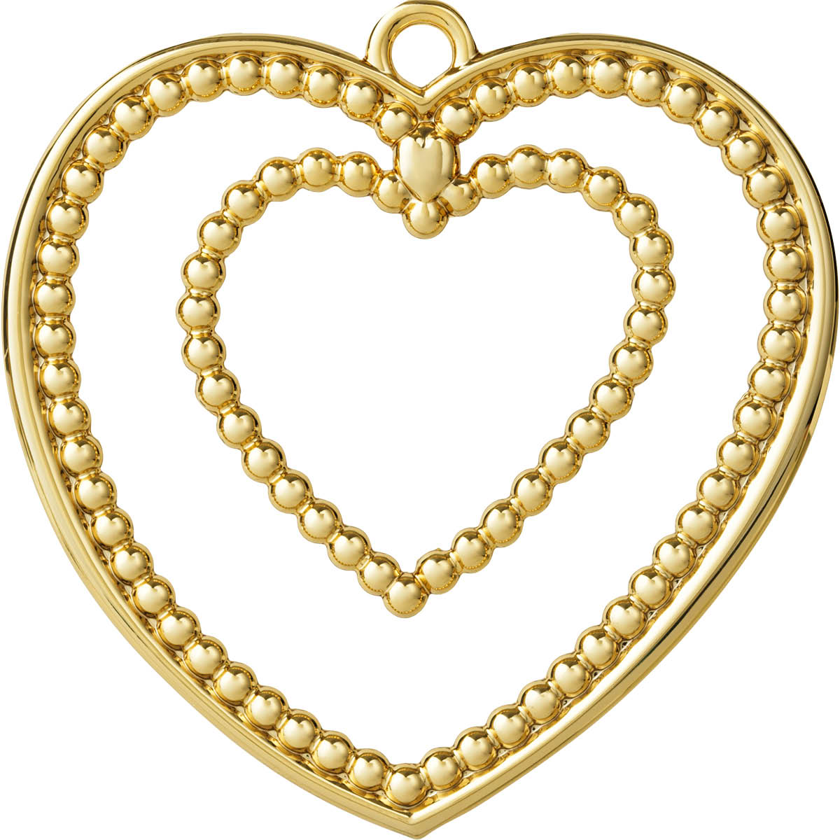 Ball Heart 7 cm Förgylld