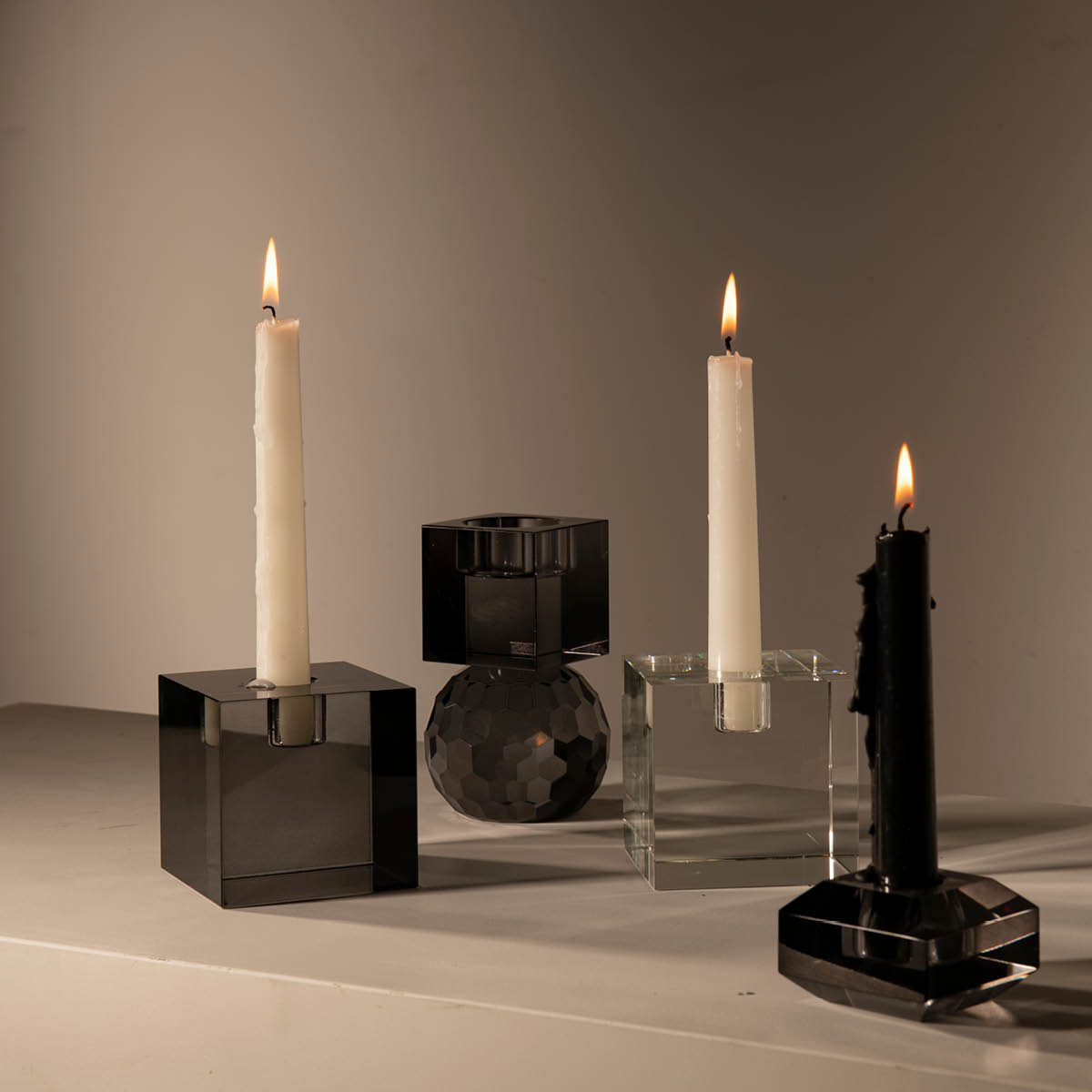 Milano Ljusstake Kvadrat 6 cm Svart