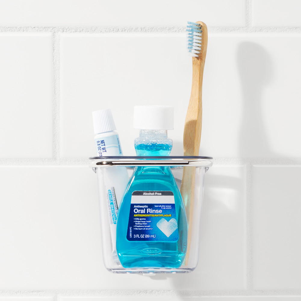 Badrumstillbehörshållare med sugkopp Klar