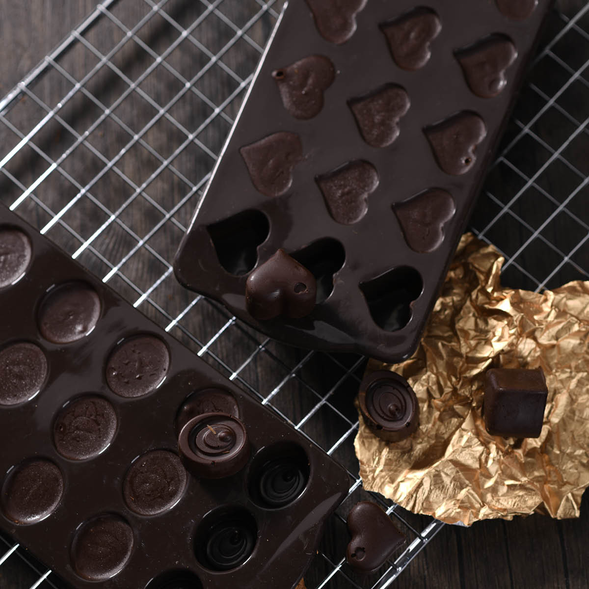 Smak Chokladform Hjärtan 21x11 cm Brun