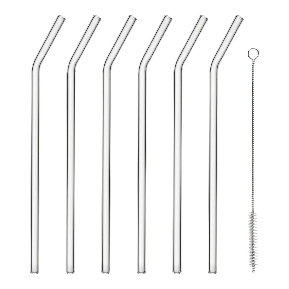 Sala Glassugrör Böjda inkl Borste 20 cm Klar