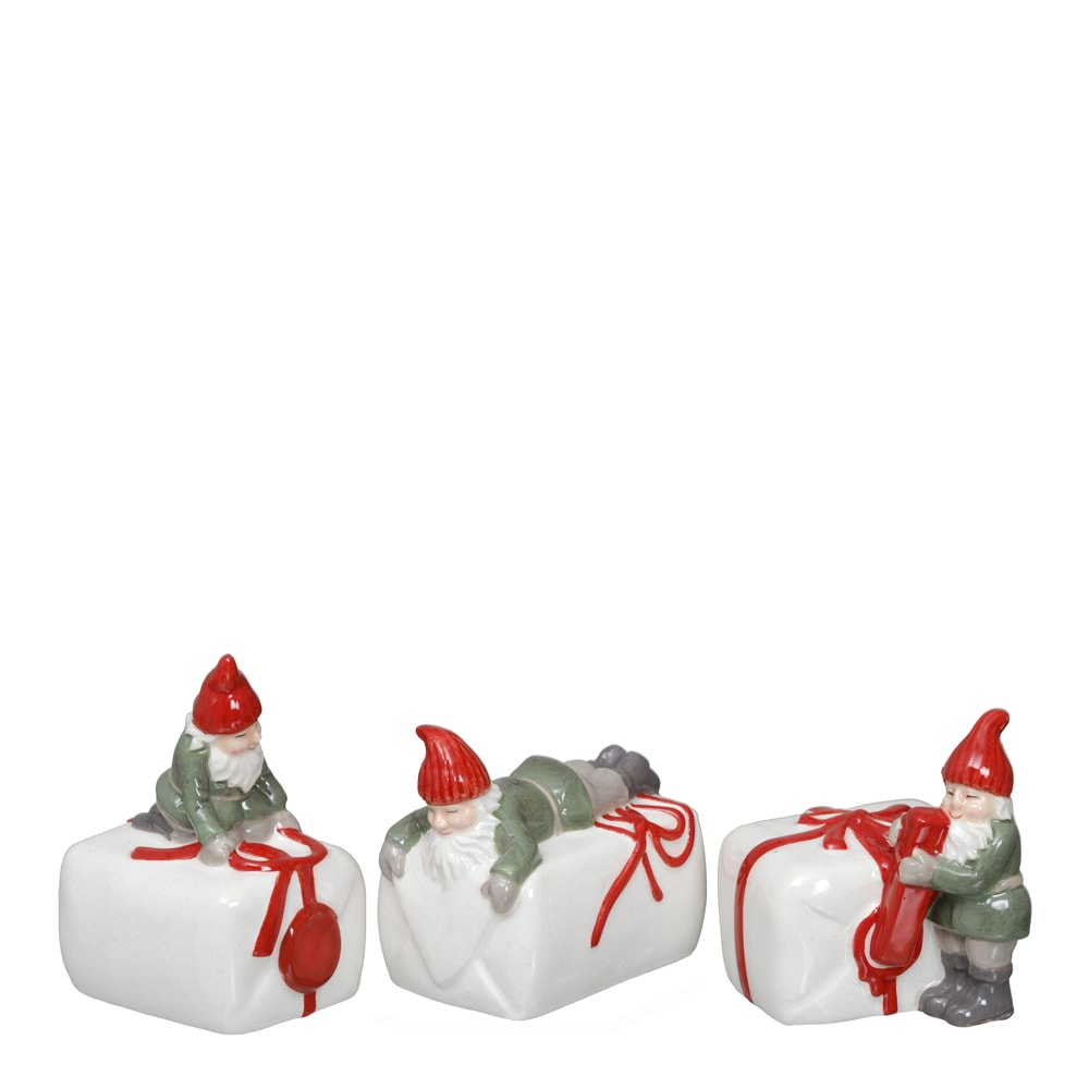 Cult Design Tomtar med julklappar 5x5 cm 3-pack