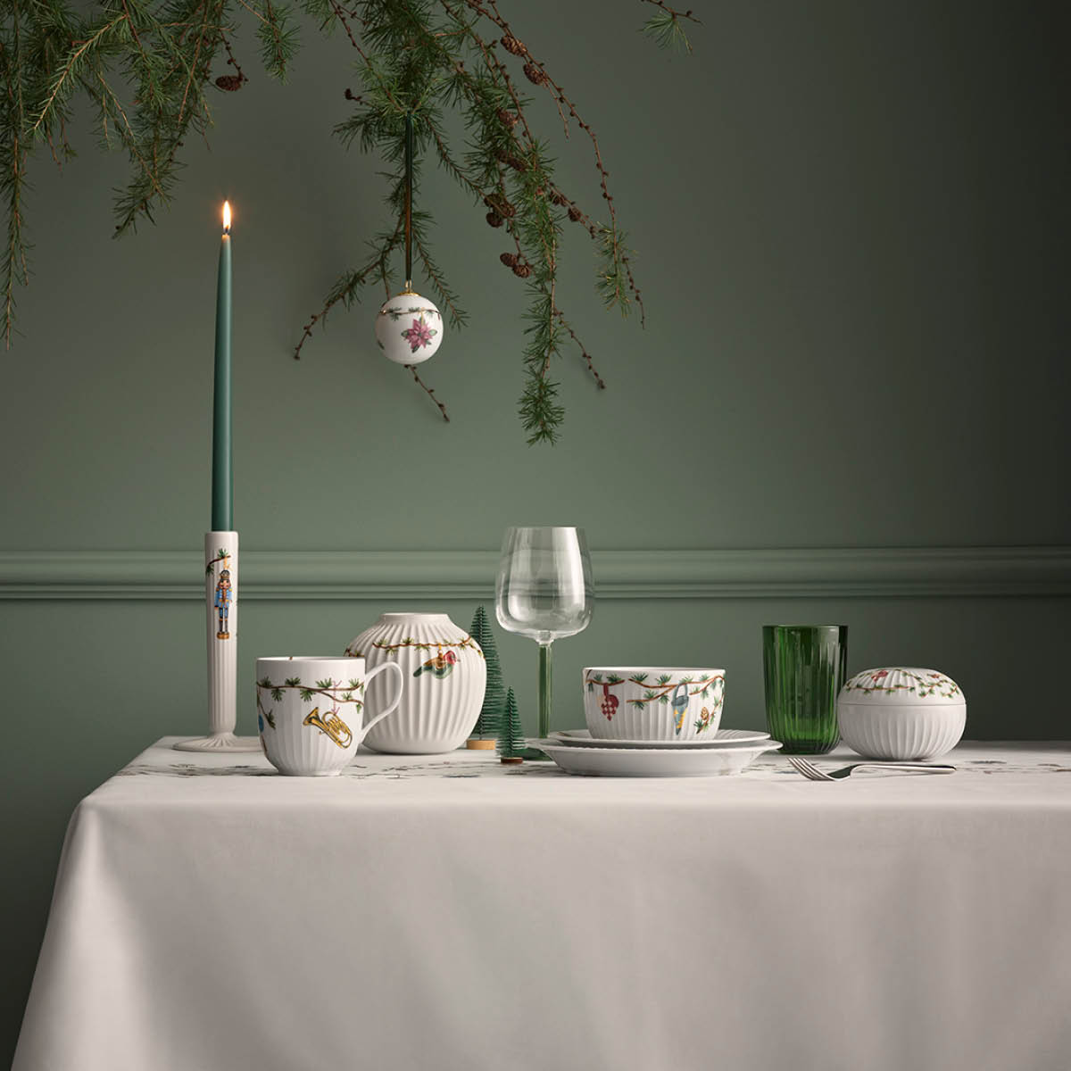 Hammersh?i Christmas Skål 12 cm Vit