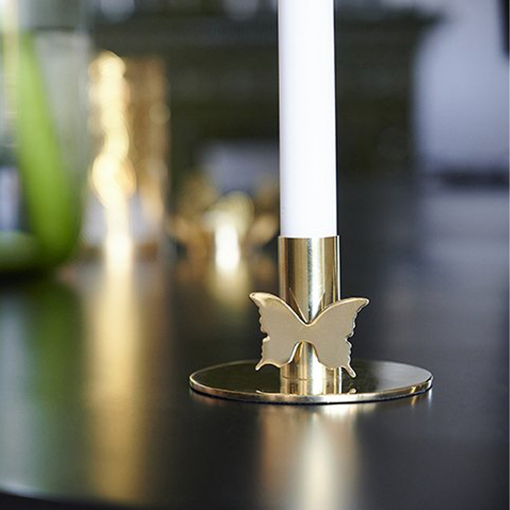 Butterfly Ljusstake 7 cm Guld