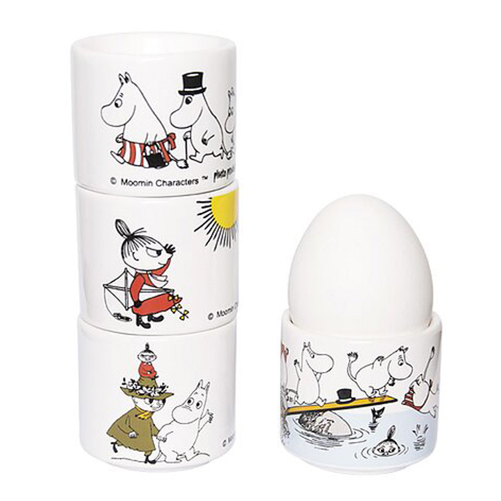 Mumin Äggkopp 4-pack Vit/Färg