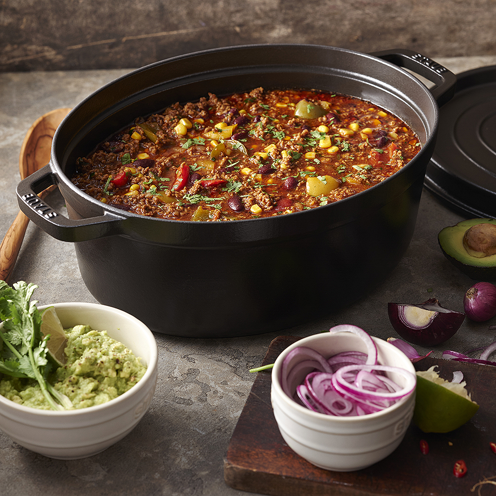 Gryta 6,7 L oval Svart