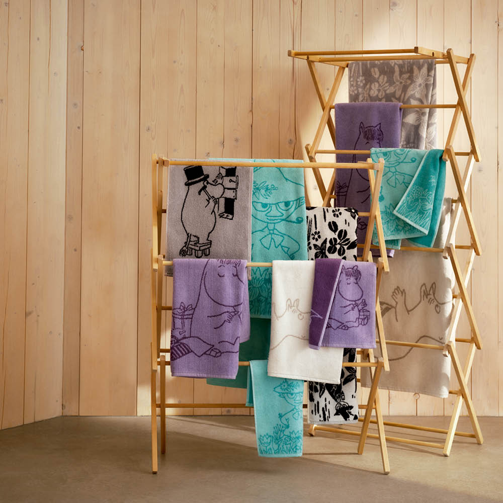 Mumin Badhandduk 70x140 Lilja Grå