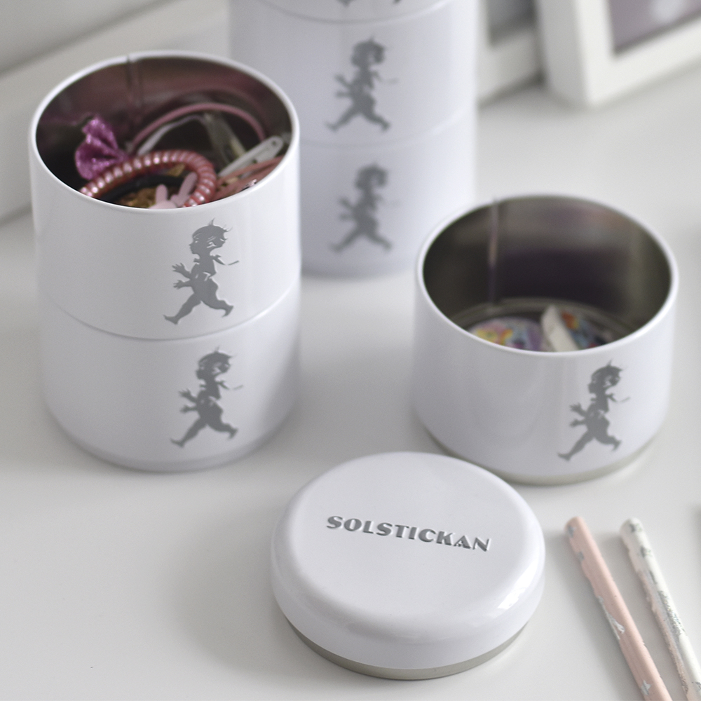 Tredelad Förvaringsburk Vit