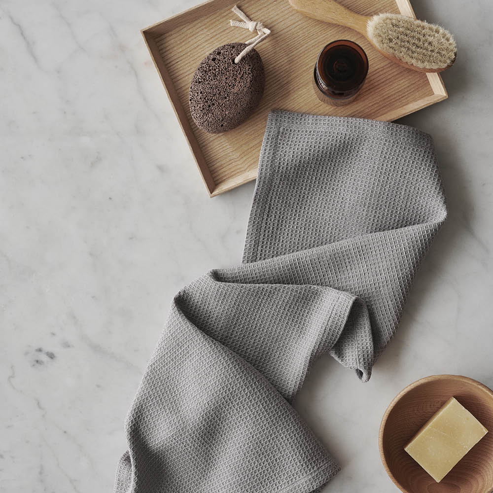 Handduk 50x100 cm Grey Waffle