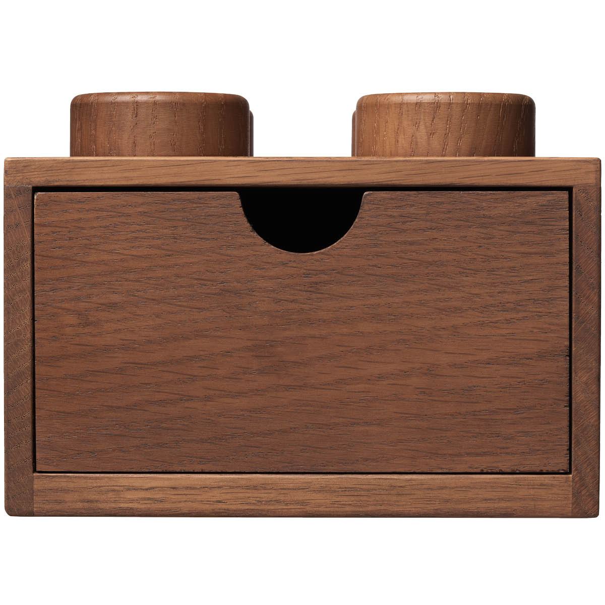 Wooden collection Skrivbordslåda 2x2 Mörk Ek