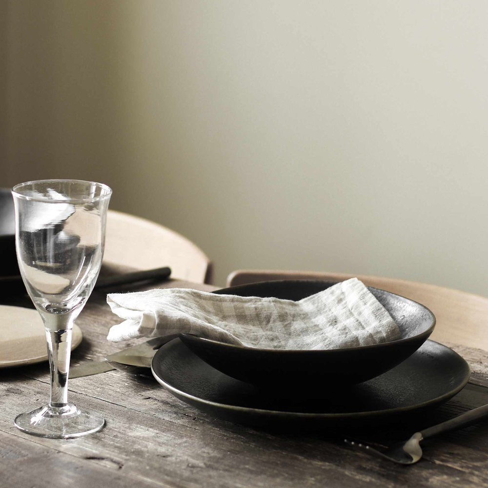 Gingham Servett 45x45 cm Natural