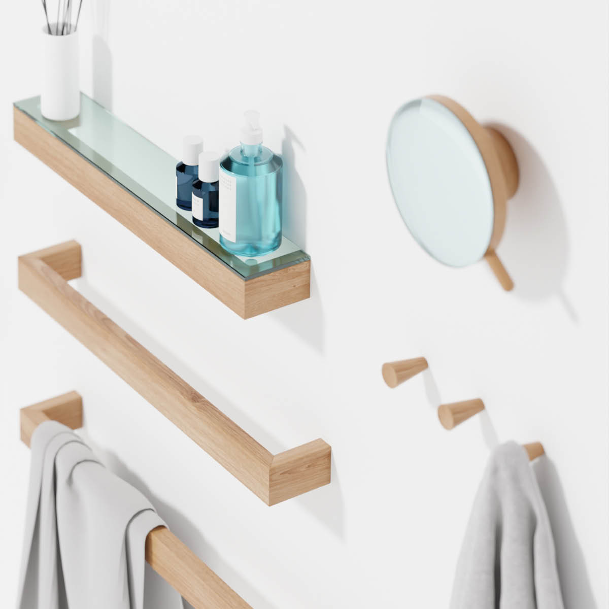 Magnify Mirror Förstorande Väggspegel 18 cm Ek