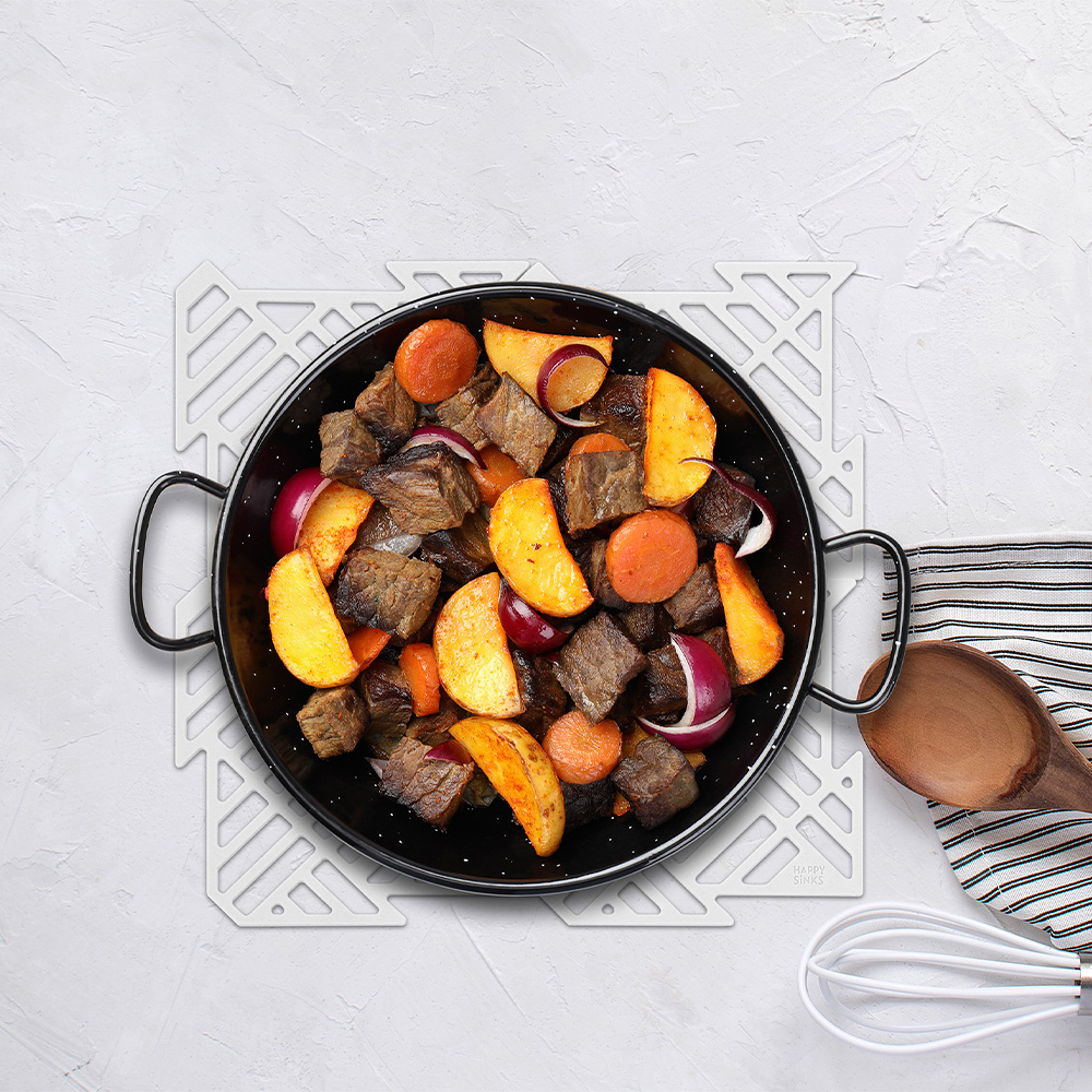 Happy Diskho-skydd Puzzle 4 delar Vit