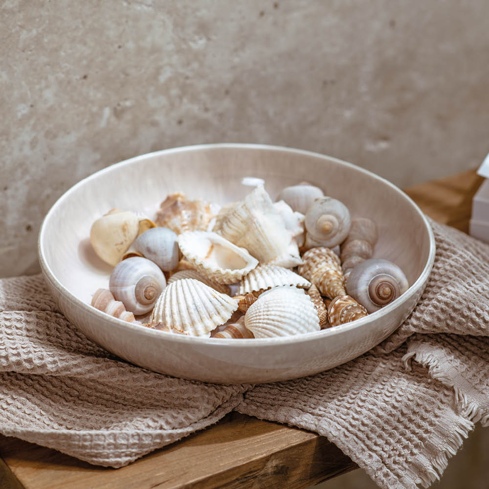Perlemor Sand Pastaskål 22 cm Beige