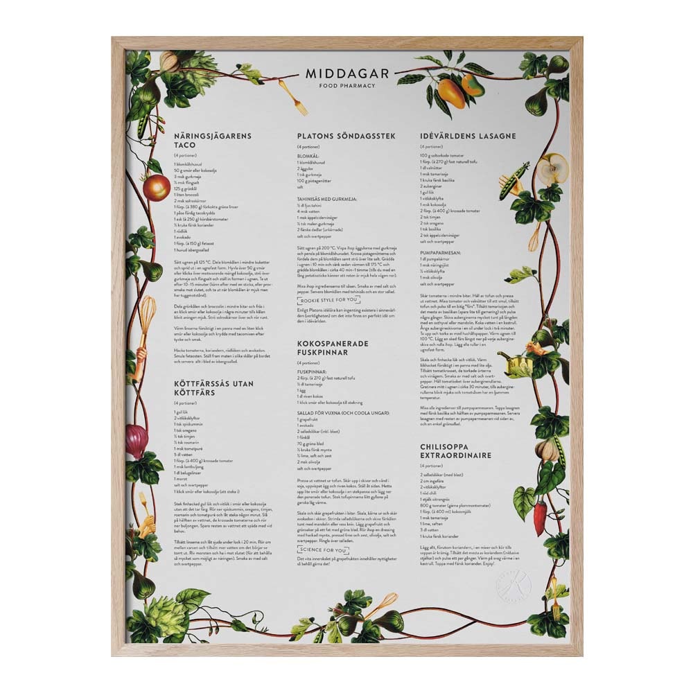 Poster 30x40 cm Food Pharmacy Middagar