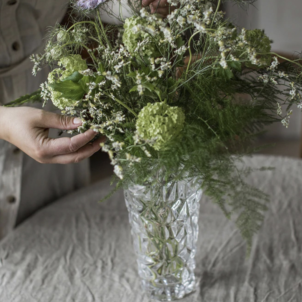 Elegant Vas Kristallglas Konisk 24,5 cm