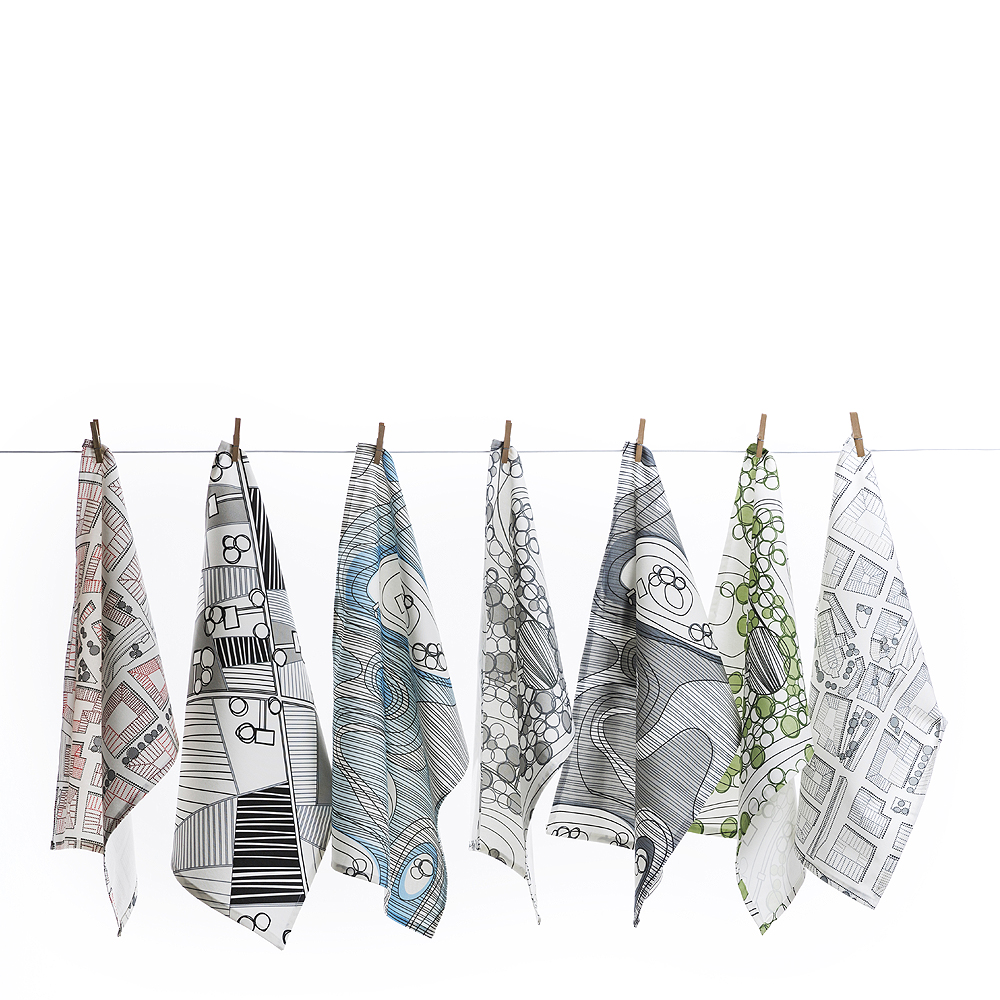 Sweden from Above Kökshandduk Forest 50x70 cm Grön