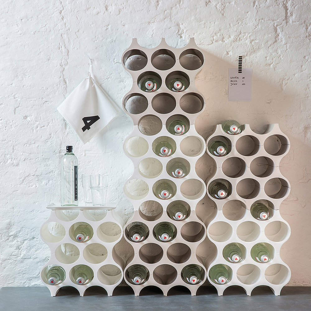 Set-Up Vinställ 10 flaskor Cotton White