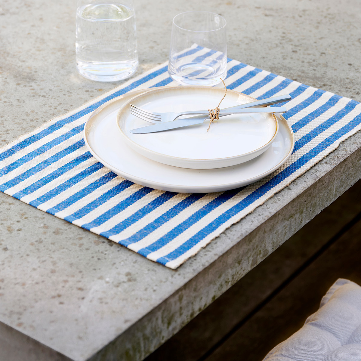 Statement Stripe Bordstablett 33x48 cm 2-pack Blå