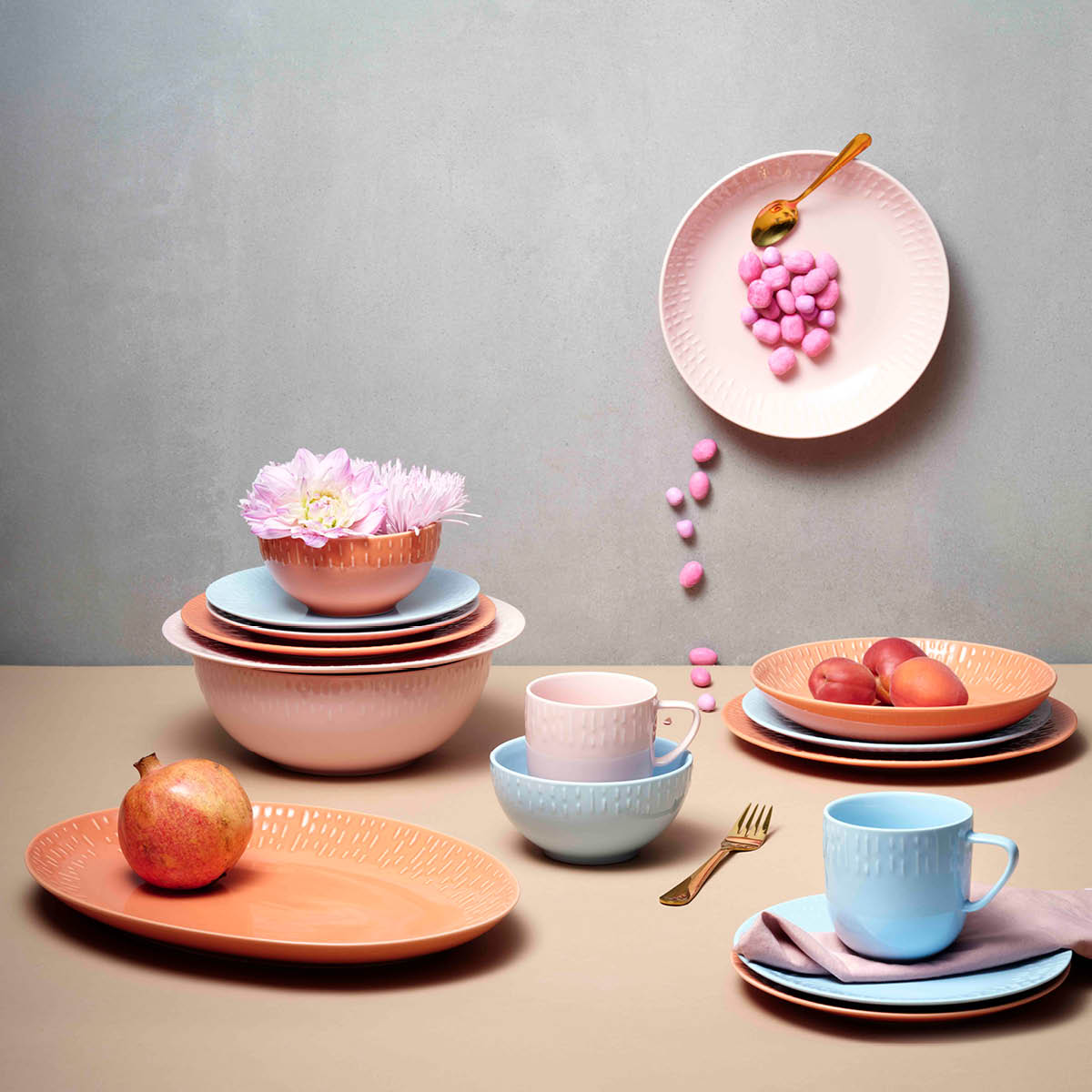 Confetti Desserttallrik 21 cm Aqua