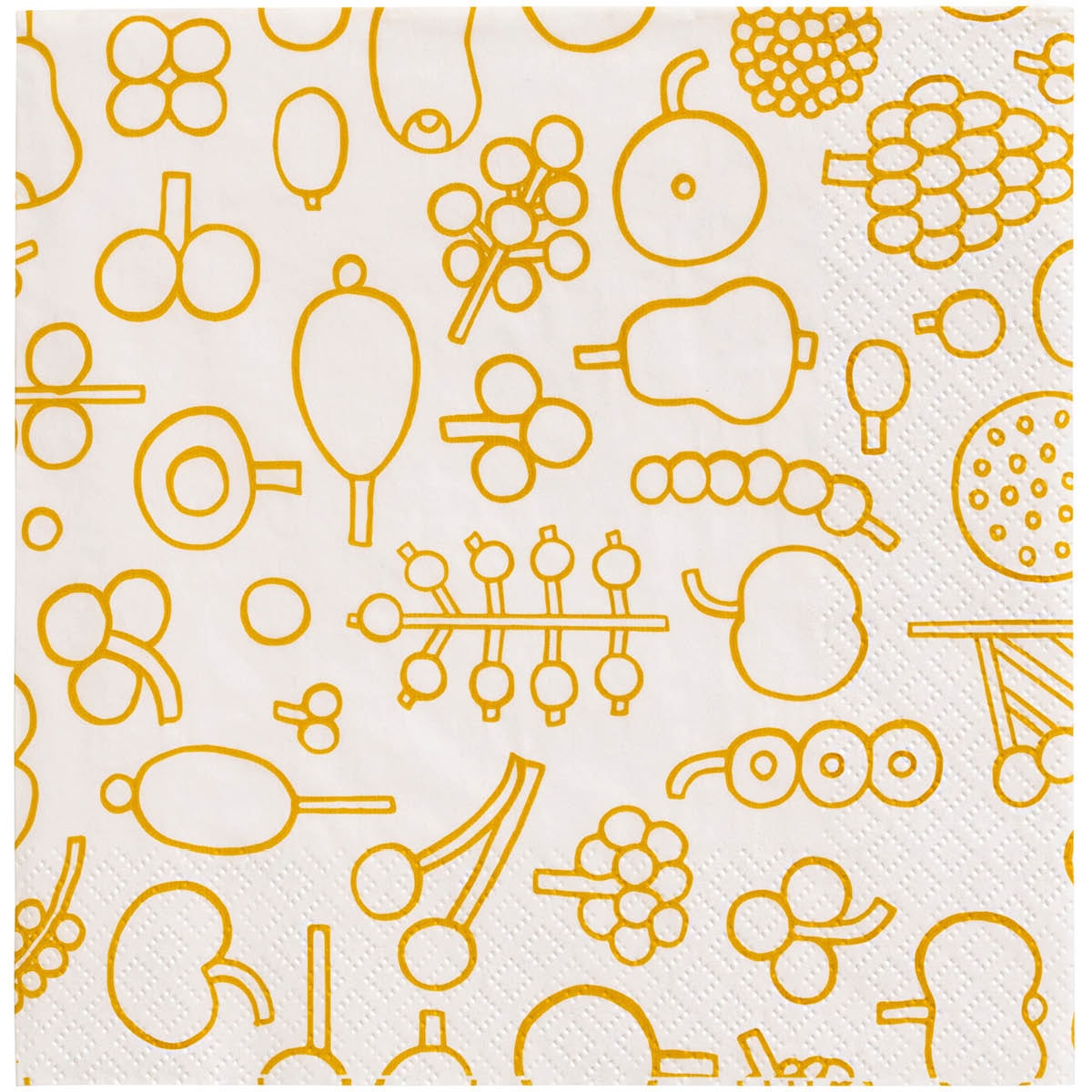 OTC Pappersservett 33x33 cm Frutta Gul