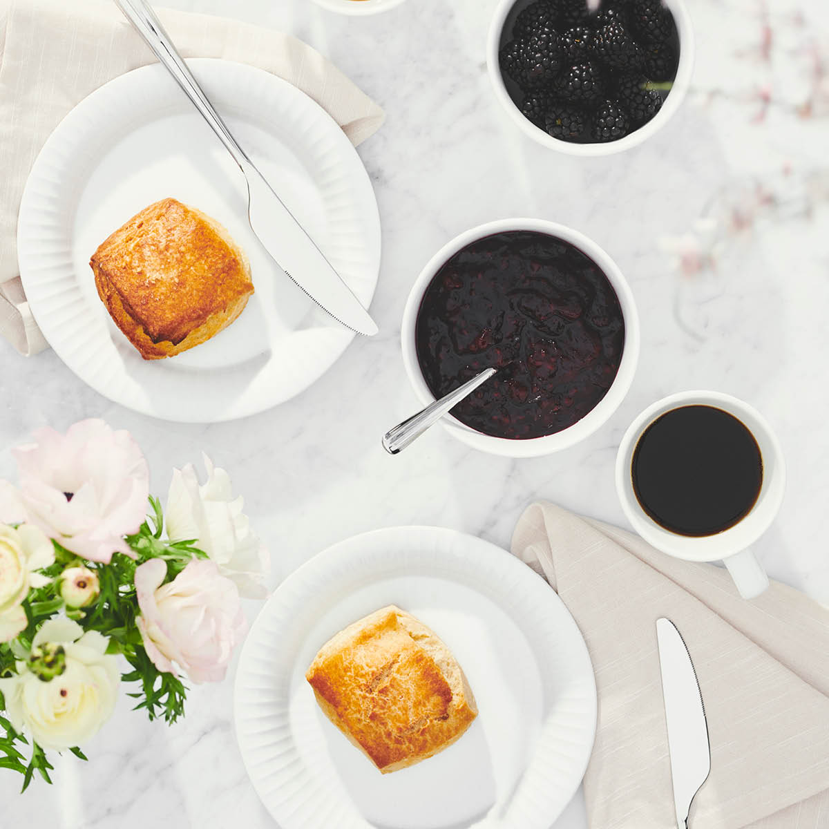 Hammersh?i Tallrik flat 22 cm Vit