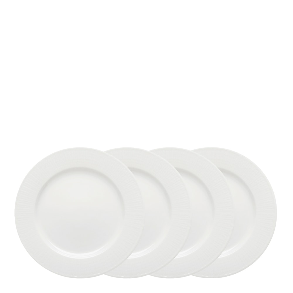 Swedish Grace Tallrik flat 27 cm 4-pack Snö