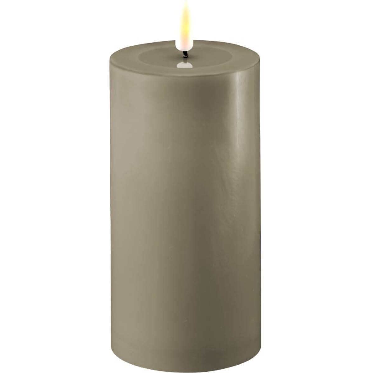 Blockljus Led 7,5x15 cm Sand