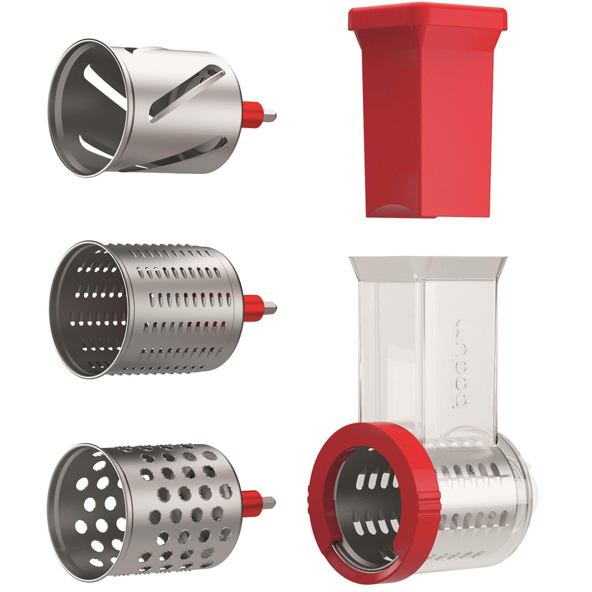 Bistro råkostjärn till köksmaskin röd