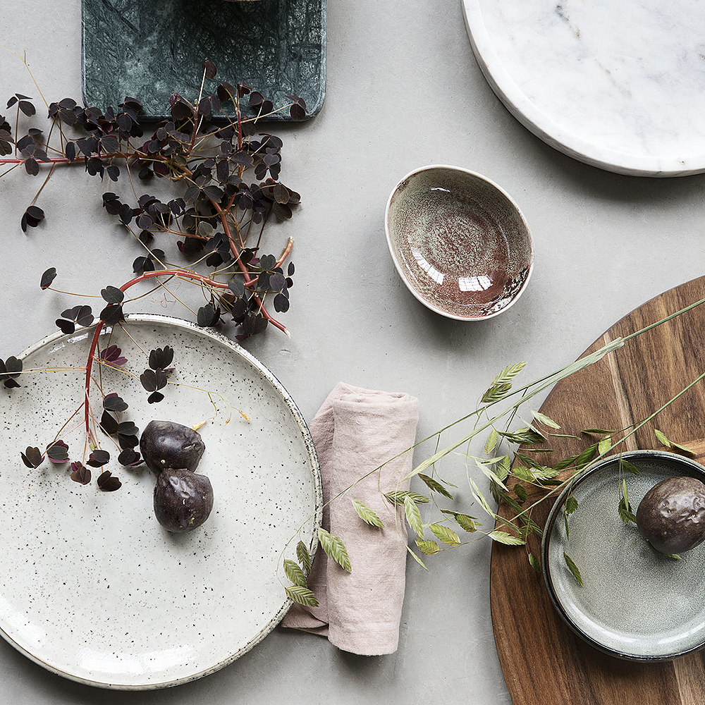 Lake Tallrik flat 22 cm Grå